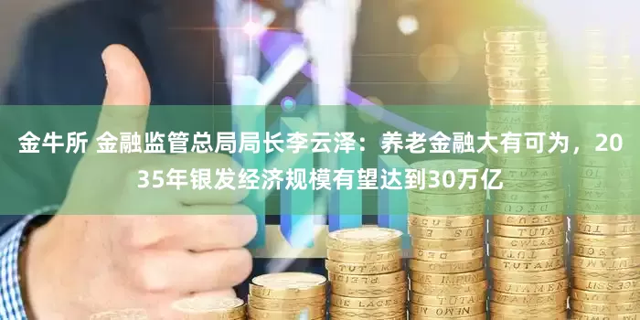 金牛所 金融监管总局局长李云泽：养老金融大有可为，2035年银发经济规模有望达到30万亿