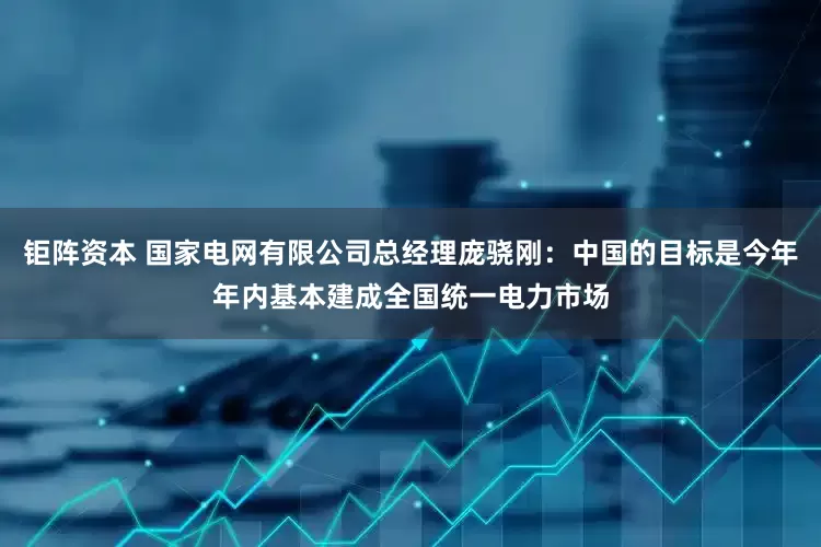 钜阵资本 国家电网有限公司总经理庞骁刚：中国的目标是今年年内基本建成全国统一电力市场